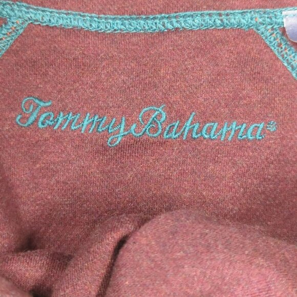 Tommy Bahama Mens XL Blue Red Reversible Flipside 1/4 Zip Pullover Sweater - Picture 8 of 13